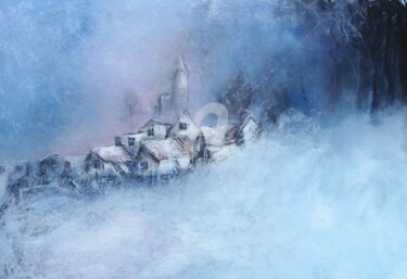Pintura titulada "Nuit d'hiver" por Diem-Thuy Le Mai, Obra de arte original, Acrílico