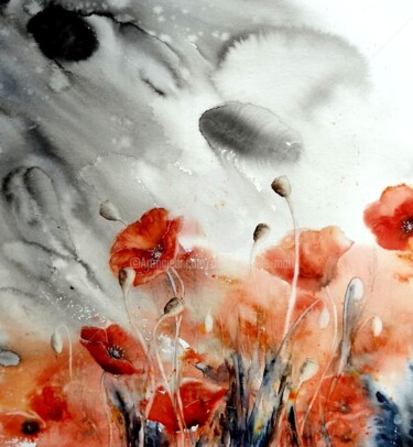 Painting titled "Eclat" by Diem-Thuy Le Mai, Original Artwork, Watercolor