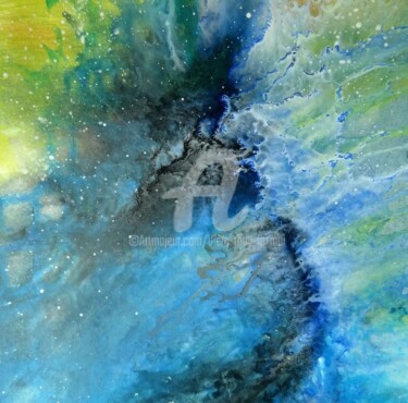 Картина под названием "Aquatique" - Diem-Thuy Le Mai, Подлинное произведение искусства, Акрил