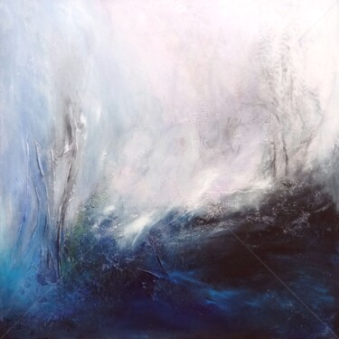 Картина под названием "Bleu hivernal" - Diem-Thuy Le Mai, Подлинное произведение искусства, Акрил