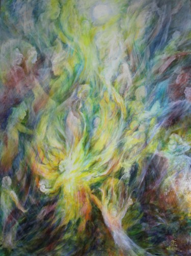 the bringer of divine light Malerei mit dem Titel "the bringer of divi…" von Dieter (Paul Albert) Fiebelkorn, Original-Kunstwerk, Acryl