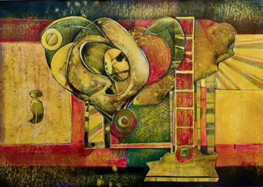 Malerei mit dem Titel "Die Kunst der Techn…" von Dieter Stockmann, Original-Kunstwerk, Acryl