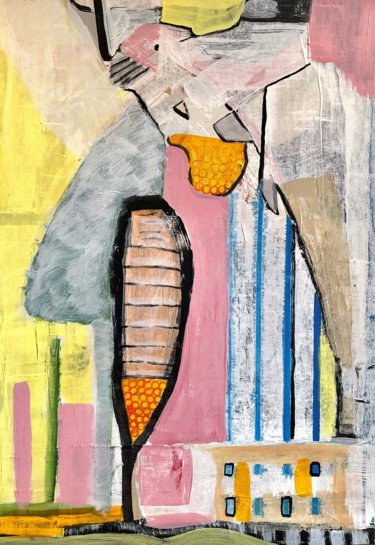 Malerei mit dem Titel "Kapsel / Capsule" von Dietmar Egger, Original-Kunstwerk, Acryl