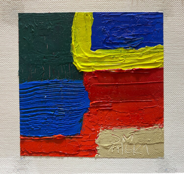 Peinture intitulée "Quadrata Nr.6 | Ori…" par Dietmar Meinhardt (MeinhardtART), Œuvre d'art originale, Huile Monté sur Carton
