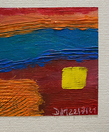 Malerei mit dem Titel "Quadrata Nr.24 | Or…" von Dietmar Meinhardt (MeinhardtART), Original-Kunstwerk, Öl Auf Karton montiert