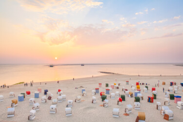 Fotografia zatytułowany „Sunset at the beach” autorstwa Dietmar Scherf, Oryginalna praca, Fotografia cyfrowa
