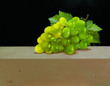 Painting titled "Green Grapes" by Dietrich Moravec, Original Artwork, Acrylic