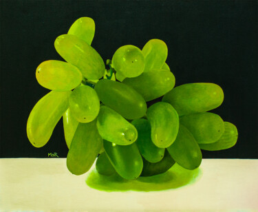 Malerei mit dem Titel "Jeff Koons Grapes" von Dietrich Moravec, Original-Kunstwerk, Acryl
