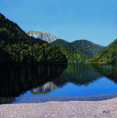 Peinture intitulée "Silent Reflexions" par Dietrich Moravec, Œuvre d'art originale, Acrylique Monté sur Panneau de bois