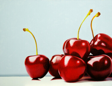 Pintura titulada "Rhapsody in Red" por Dietrich Moravec, Obra de arte original, Oleo