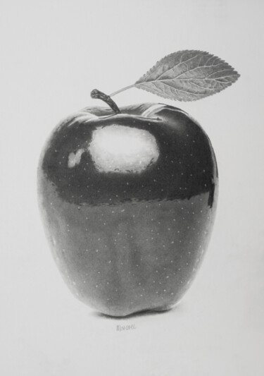 Drawing titled "Big Apple" by Dietrich Moravec, Original Artwork, Pencil