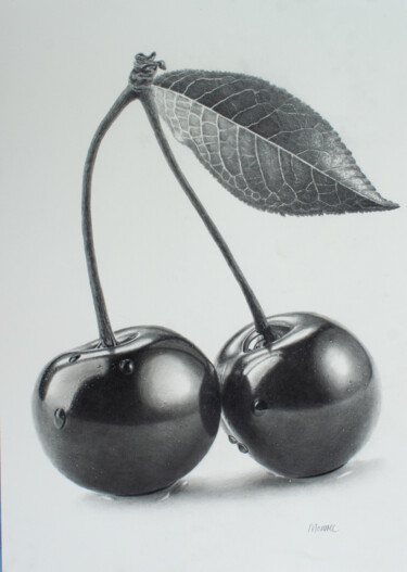 「Cherry Connection」というタイトルの描画 Dietrich Moravecによって, オリジナルのアートワーク, 鉛筆