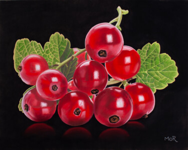 Malerei mit dem Titel "Ribes Rubrum" von Dietrich Moravec, Original-Kunstwerk, Pastell