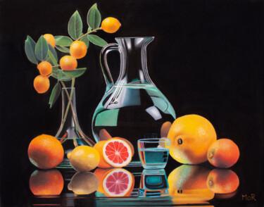 绘画 标题为“Citrus Fruits and G…” 由Dietrich Moravec, 原创艺术品, 粉彩