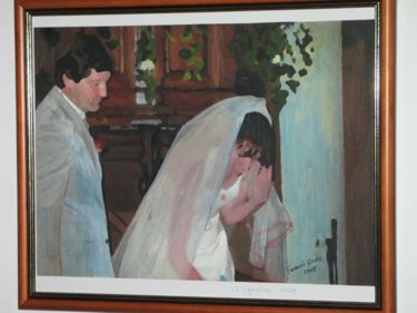 Drawing titled "Mariage d'Eric" by Francis Diez, Original Artwork