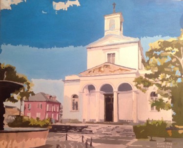 Peinture intitulée ""La Cathédrale " de…" par Francis Diez, Œuvre d'art originale, Huile
