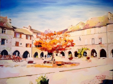 Painting titled ""Sauveterre de Roue…" by Francis Diez, Original Artwork, Oil