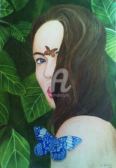 Drawing titled "A Monarca" by Diana Ávila Silva, Original Artwork, Pencil