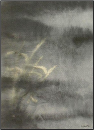 Pittura intitolato "tra le canne" da Massimo Di Gaetano, Opera d'arte originale