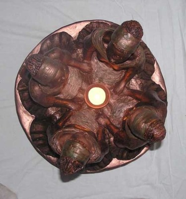 Sculpture intitulée "les gardiennes" par Caroline Françoise Digard, Œuvre d'art originale