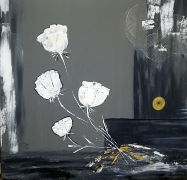 fleurs sauvages 80x80x5 cm ©2017 von Brigitte Kölli