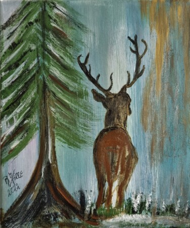 Malerei mit dem Titel "Schwarzwald" von Brigitte Kölli, Original-Kunstwerk, Acryl