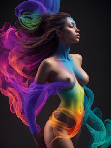 Artes digitais intitulada "Essenza di colore 2" por Digitalai, Obras de arte originais, Imagem gerada por IA