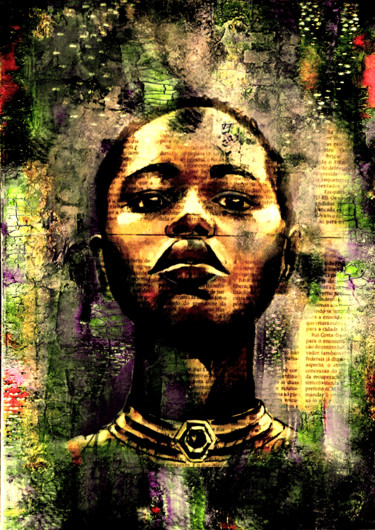 Digitale Kunst mit dem Titel "beaute-afri.jpg" von Dikwe Tchobwe Tupak, Original-Kunstwerk, 2D digitale Arbeit