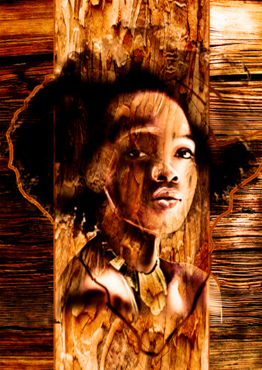 Цифровое искусство под названием "Little son" - Dikwe Tchobwe Tupak, Подлинное произведение искусства, 2D Цифровая Работа