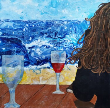 Pintura titulada "Winter Sea" por Dilameart, Obra de arte original, Acrílico
