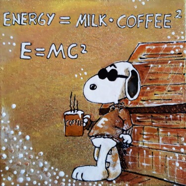 Painting titled "Snoopy Energy" by Dilameart, Original Artwork, Acrylic