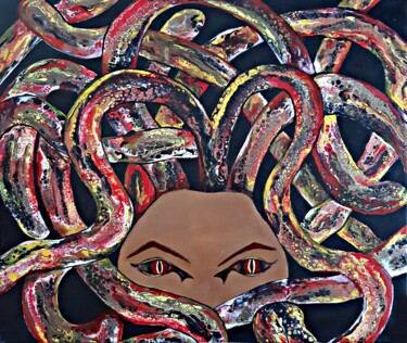 Pintura intitulada "Medusa" por Dilameart, Obras de arte originais, Acrílico