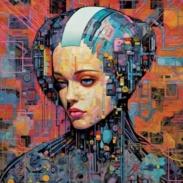 Цифровое искусство под названием "Future girl #2" - Dilameart, Подлинное произведение искусства, Изображение, сгенерированно…