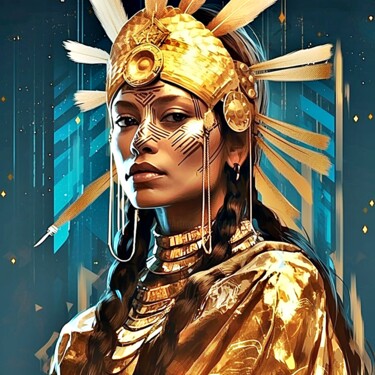 "Vision of Woman #7" başlıklı Dijital Sanat Dilameart tarafından, Orijinal sanat, AI tarafından oluşturulan görüntü