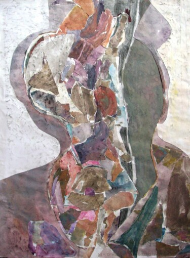 Collages intitulée "PARÇA-BÜTÜN 16" par Dilara Gürler  Sahin, Œuvre d'art originale, Aquarelle