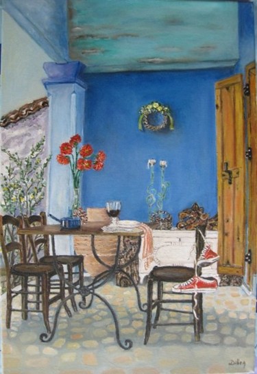Painting titled "Aegean Atmosphere" by Dilber Garzanli, Original Artwork