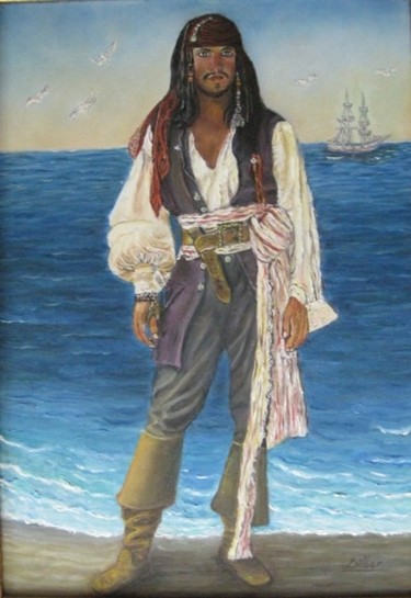 Painting titled "Pirate 6" by Dilber Garzanli, Original Artwork