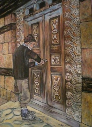 Painting titled "Same door" by Dilber Garzanli, Original Artwork