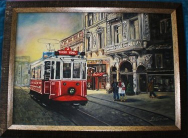 Painting titled "Taksim" by Dilber Garzanli, Original Artwork