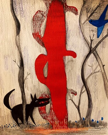 Malerei mit dem Titel "illustration" von Dileda Girban, Original-Kunstwerk, Acryl