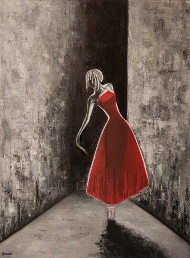 Peinture intitulée "Dark dancer" par Dilemma, Œuvre d'art originale, Huile