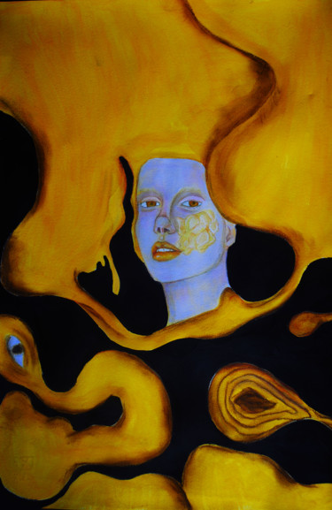 Malerei mit dem Titel "unconciousness" von Olivia Dileo, Original-Kunstwerk, Acryl