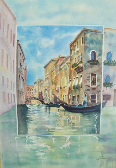 Digital Arts titled "Venice In Color" by Dilian Deal, Original Artwork, Digital Painting