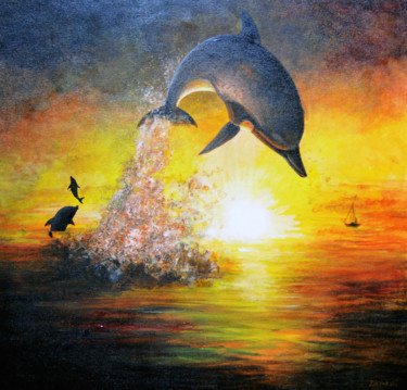 Painting titled "Leap to Your Destiny" by Dilrukshi Chandrika, Original Artwork, Acrylic Mounted on Wood Stretcher frame