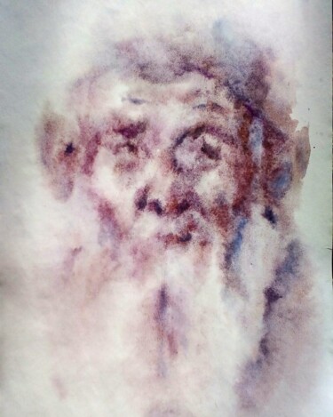 Картина под названием "Старик" - Dilshod Khudayorov, Подлинное произведение искусства, Акварель