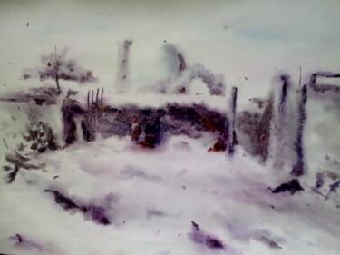 Painting titled "Старый город" by Dilshod Khudayorov, Original Artwork, Watercolor