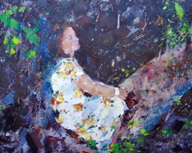 Картина под названием "Impressionism oil p…" - Dilshod Khudayorov, Подлинное произведение искусства, Масло Установлен на Дер…