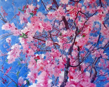 Картина под названием "Spring time of happ…" - Dilshod Khudayorov, Подлинное произведение искусства, Масло Установлен на Дер…