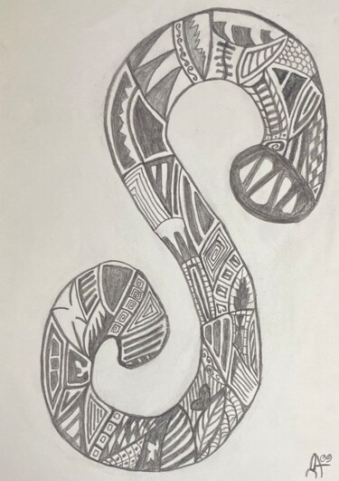 Desenho intitulada "Brocken infinity" por Dima An, Obras de arte originais, Lápis