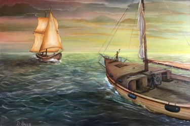 Картина под названием "Smugglers" - Dima Buzo, Подлинное произведение искусства, Масло